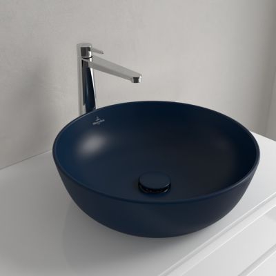 Villeroy & Boch Artis umywalka 43x43 cm okrągła nablatowa CeramicPlus Nightfall 417943R6