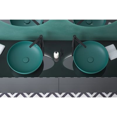 Villeroy & Boch Artis umywalka 43x43 cm okrągła nablatowa CeramicPlus Teal 417943TE
