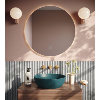Villeroy & Boch Artis umywalka 43x43 cm okrągła nablatowa CeramicPlus Teal 417943TE