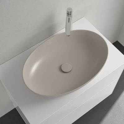 Villeroy & Boch Artis umywalka 61x41 cm owalna nablatowa CeramicPlus Almond 419861AM
