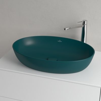 Villeroy & Boch Artis umywalka 61x41 cm owalna nablatowa CeramicPlus Teal 419861TE