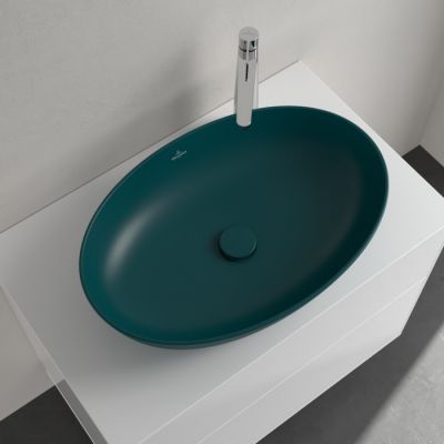 Villeroy & Boch Artis umywalka 61x41 cm owalna nablatowa CeramicPlus Teal 419861TE