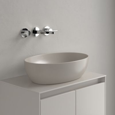 Villeroy & Boch Artis umywalka 48x32,5 cm owalna nablatowa CeramicPlus Almond 438848AM