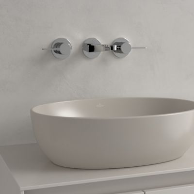 Villeroy & Boch Artis umywalka 48x32,5 cm owalna nablatowa CeramicPlus Almond 438848AM