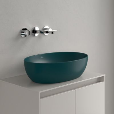 Villeroy & Boch Artis umywalka 48x32,5 cm owalna nablatowa CeramicPlus Teal 438848TE