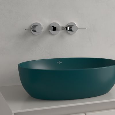 Villeroy & Boch Artis umywalka 48x32,5 cm owalna nablatowa CeramicPlus Teal 438848TE