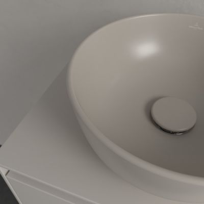 Villeroy & Boch Artis umywalka 32,5x32,5 cm okrągła nablatowa CeramicPlus Almond 438932AM