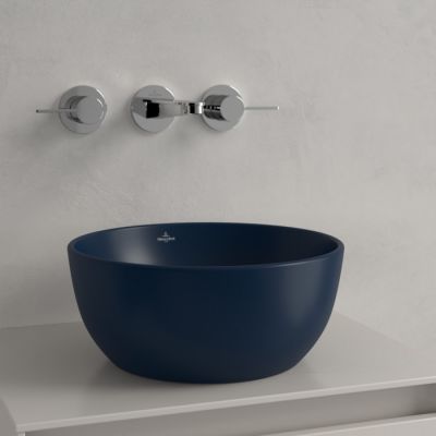 Villeroy & Boch Artis umywalka 32,5x32,5 cm okrągła nablatowa CeramicPlus Nightfall 438932R6