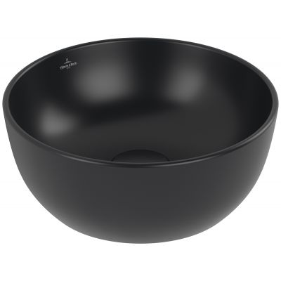 Villeroy & Boch Artis umywalka 32,5x32,5 cm okrągła nablatowa CeramicPlus Pure Black 438932R7