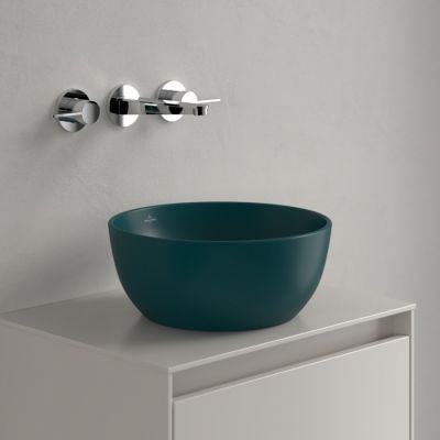 Villeroy & Boch Artis umywalka 32,5x32,5 cm okrągła nablatowa CeramicPlus Teal 438932TE