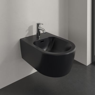 Villeroy & Boch Skyla bidet wiszący CeramicPlus Pure Black 448200R7