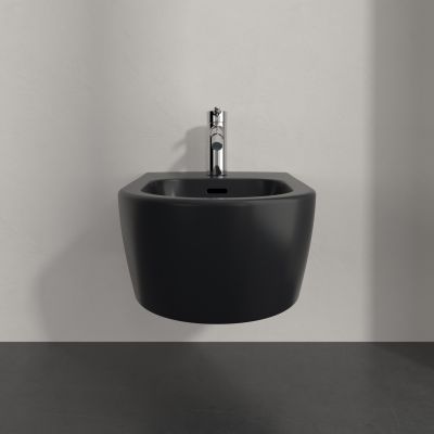 Villeroy & Boch Skyla bidet wiszący CeramicPlus Pure Black 448200R7