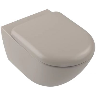Villeroy & Boch Antao miska WC wisząca bez kołnierza CeramicPlus Almond 4674T0AM