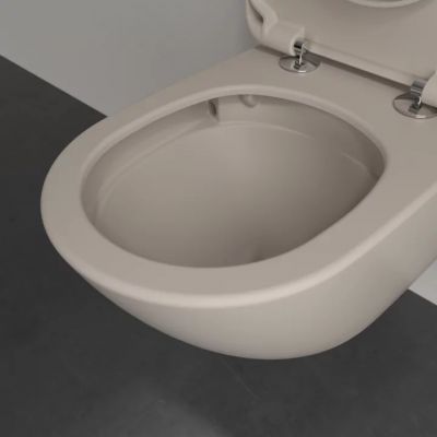 Villeroy & Boch Antao miska WC wisząca bez kołnierza CeramicPlus Almond 4674T0AM