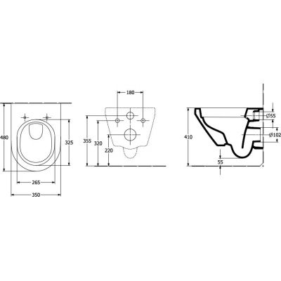 Villeroy & Boch Architectura miska WC wisząca bez kołnierza ze spłukiwaniem wirowym Weiss Alpin 4687C001