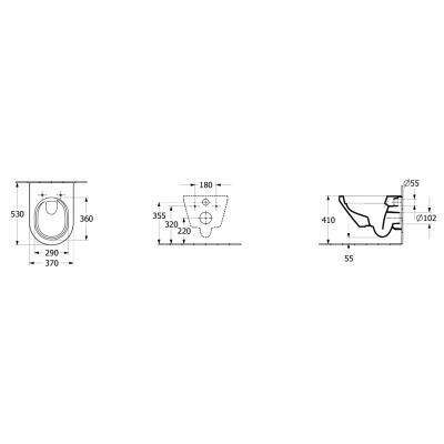 Villeroy & Boch Architectura miska WC wisząca bez kołnierza biały połysk 4694C0T2