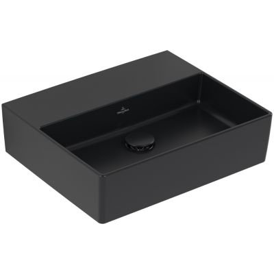 Villeroy & Boch Memento 2.0 umywalka 50x42 cm prostokątna ścienna CeramicPlus Pure Black 4A2253R7