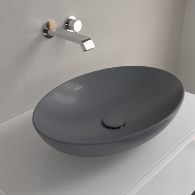 Villeroy & Boch Loop & Friends umywalka 56x38 cm owalna nablatowa CeramicPlus Graphite 4A4700i4