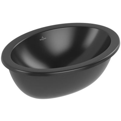 Villeroy & Boch Loop & Friends umywalka 48,5x32,5 cm owalna podblatowa czarna 4A5400R7