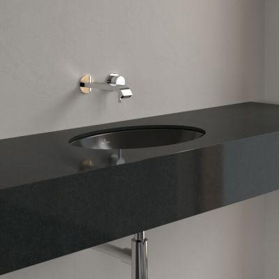 Villeroy & Boch Loop & Friends umywalka 48,5x32,5 cm owalna podblatowa czarna 4A5400R7