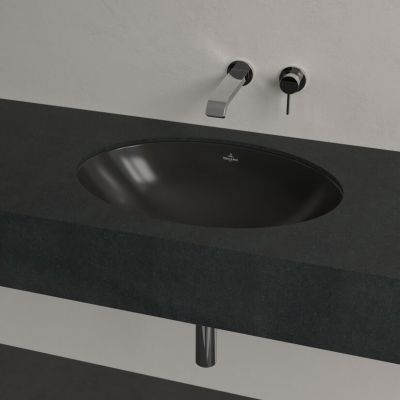 Villeroy & Boch Loop & Friends umywalka 56x38 cm owalna podblatowa czarna 4A5501R7