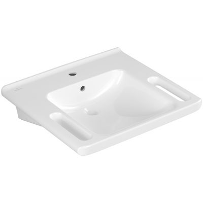 Villeroy & Boch ViCare umywalka 60x55 cm prostokątna ścienna Weiss Alpin 4A686001