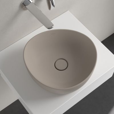 Villeroy & Boch Antao umywalka 40x39,5 cm nablatowa CeramicPlus almond 4A7240AM