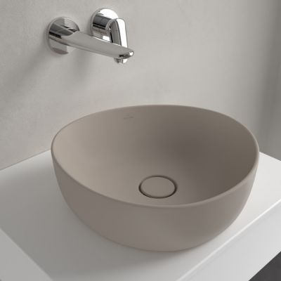 Villeroy & Boch Antao umywalka 40x39,5 cm nablatowa CeramicPlus almond 4A7240AM