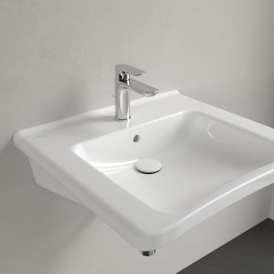 Villeroy & Boch ViCare umywalka 60x55 cm prostokątna ścienna Weiss Alpin 4A806001