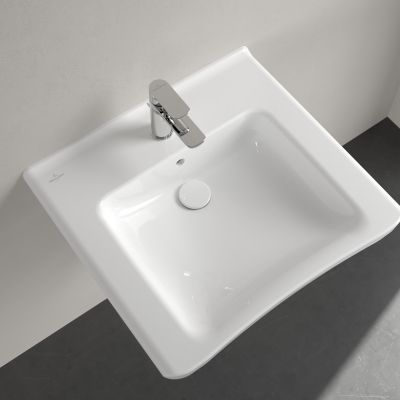 Villeroy & Boch ViCare umywalka 60x55 cm prostokątna ścienna Weiss Alpin 4A806001