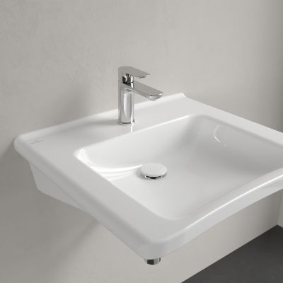 Villeroy & Boch ViCare umywalka 60x55 cm prostokątna ścienna Weiss Alpin 4A806101