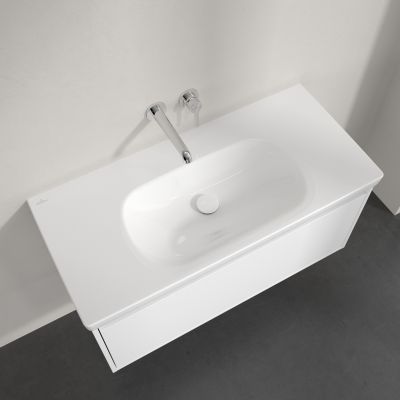 Villeroy & Boch Skyla umywalka 100x46 cm prostokątna meblowa Weiss Alpin 5A51A301