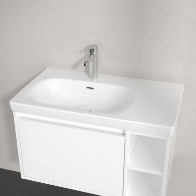 Villeroy & Boch Skyla umywalka 80x46 cm prostokątna meblowa lewa CeramicPlus Weiss Alpin 5A52L1R1
