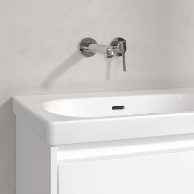 Villeroy & Boch Skyla umywalka 80x46 cm prostokątna meblowa lewa CeramicPlus Weiss Alpin 5A52L3R1