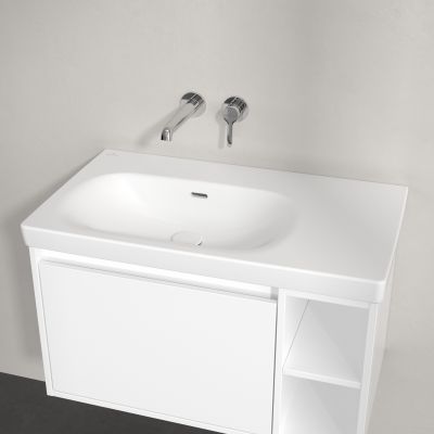 Villeroy & Boch Skyla umywalka 80x46 cm prostokątna meblowa lewa CeramicPlus Stone White 5A52L3RW