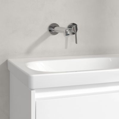 Villeroy & Boch Skyla umywalka 80x46 cm prostokątna meblowa lewa Weiss Alpin 5A52L401