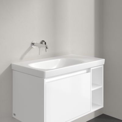 Villeroy & Boch Skyla umywalka 80x46 cm prostokątna meblowa lewa CeramicPlus Stone White 5A52L4RW