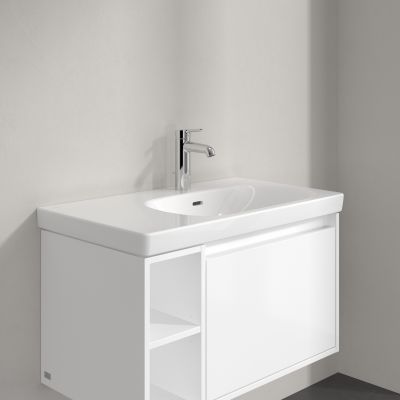 Villeroy & Boch Skyla umywalka 80x46 cm prostokątna meblowa prawa CeramicPlus Weiss Alpin 5A52R1R1