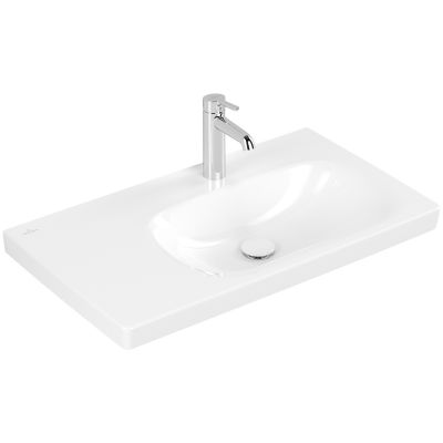 Villeroy & Boch Skyla umywalka 80x46 cm prostokątna meblowa prawa Weiss Alpin 5A52R201