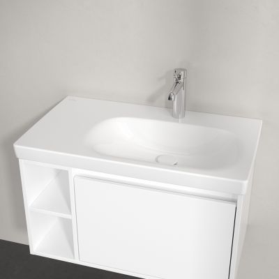 Villeroy & Boch Skyla umywalka 80x46 cm prostokątna meblowa prawa Weiss Alpin 5A52R201
