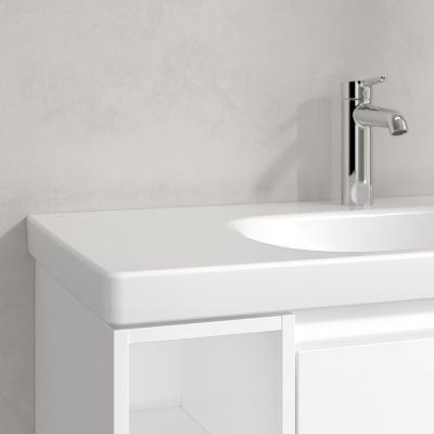 Villeroy & Boch Skyla umywalka 80x46 cm prostokątna meblowa prawa CeramicPlus Stone White 5A52R2RW