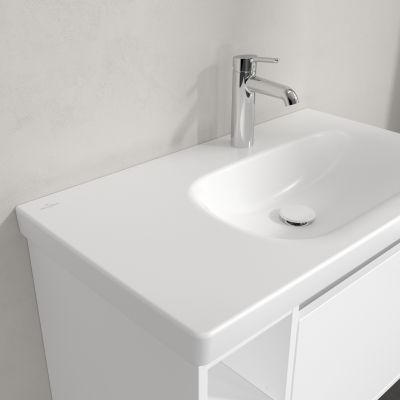 Villeroy & Boch Skyla umywalka 80x46 cm prostokątna meblowa prawa CeramicPlus Stone White 5A52R2RW