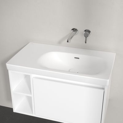 Villeroy & Boch Skyla umywalka 80x46 cm prostokątna meblowa prawa CeramicPlus Stone White 5A52R3RW