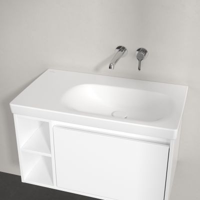 Villeroy & Boch Skyla umywalka 80x46 cm prostokątna meblowa prawa CeramicPlus Stone White 5A52R4RW