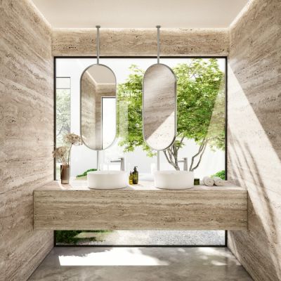 Villeroy & Boch Octagon umywalka 42x42 cm okrągła nablatowa CeramicPlus Stone White 5A5640RW