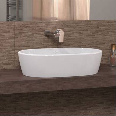 Villeroy & Boch Architectura umywalka 60x40 cm nablatowa owalna CeramicPlus Weiss Alpin 5A2661R1