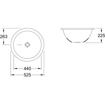 Villeroy & Boch Loop & Friends umywalka 44 cm podblatowa okrągła CeramicPlus Weiss Alpin 618043R1
