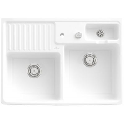 Villeroy & Boch Double-Bowl zlewozmywak ceramiczny 89,5x63 cm biały 632392R1