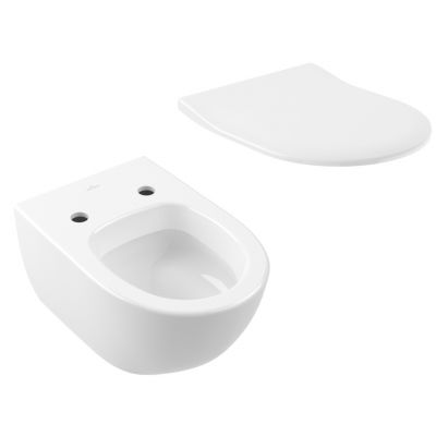 Zestaw Villeroy & Boch Subway 2.0 miska WC wisząca z deską wolnoopadającą SlimSeat Weiss Alpin (56001001, 9M78S101)