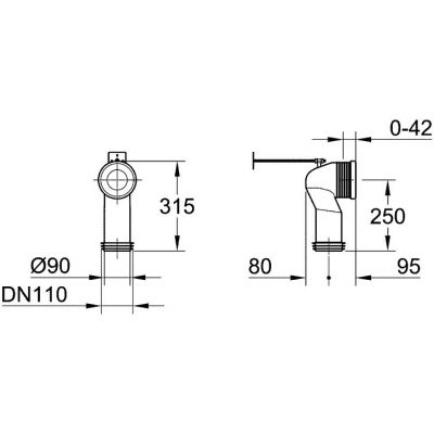 Grohe przyłącze WC pionowe 39457000